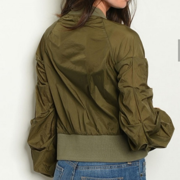 SOLD OUT 84882 Ruched Bomber Jacket - Picture 5 of 5